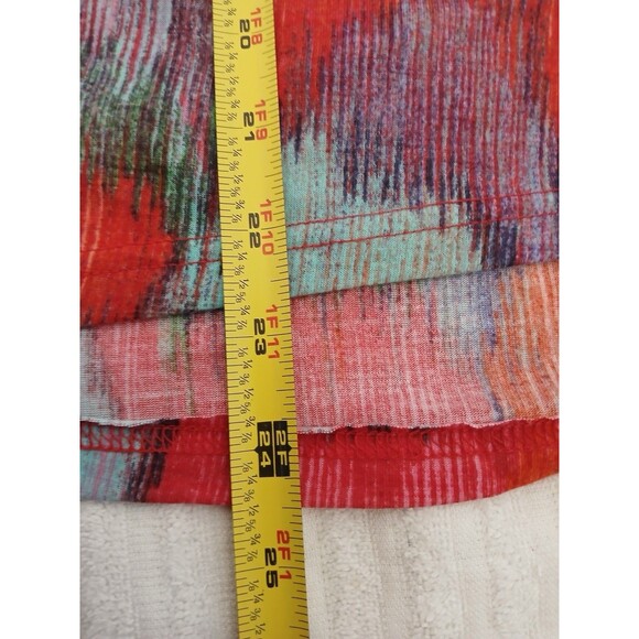 Democracy Top Womens Red Multicolor Dolman Sleeve Size Medium‎ Casual - Picture 9 of 15